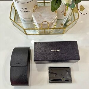 PRADA Sunglasses Case, Box and Cleaning cloth